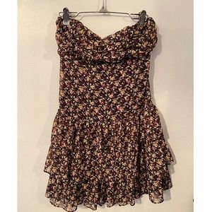 Floral Strapless Dress